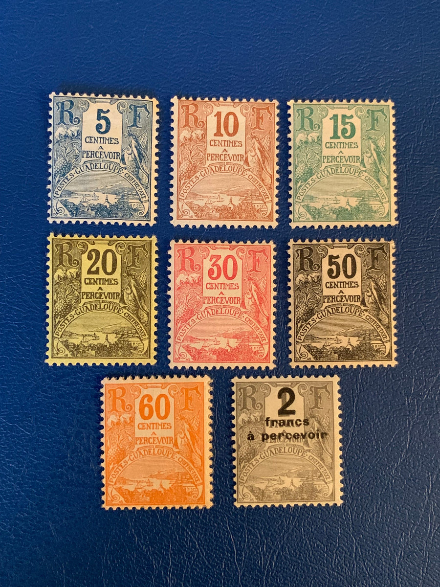 Guadeloupe - Original Vintage Postage Stamps- 1905 - Stamp Tax - for the collector, artist or crafter