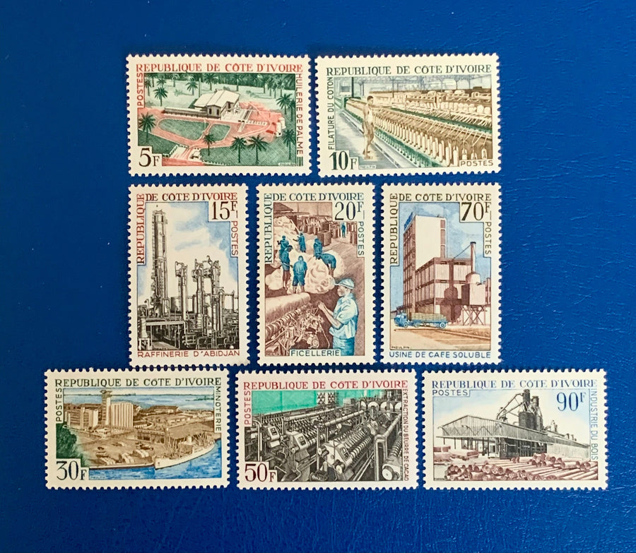 Ivory Coast - Original Vintage Postage Stamps- 1968 - Industry - for the collector, artist or crafter