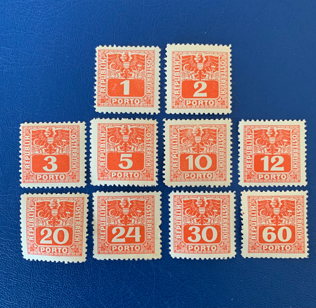 Austria - Original Vintage Postage Stamps - 1945 - Postage Due - for the collector, artist or crafter