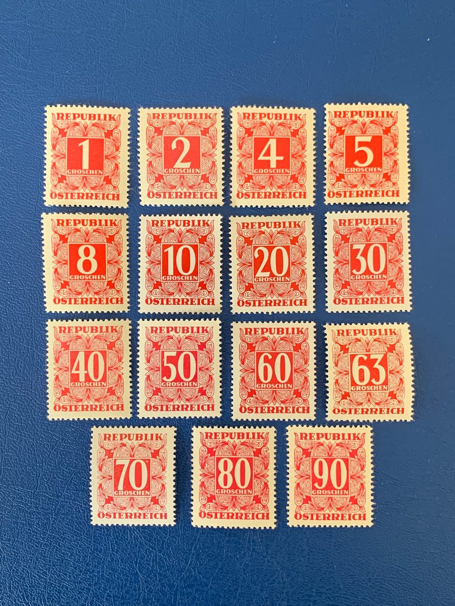 Austria - Original Vintage Postage Stamps - 1949 - Postage Due - for the collector, artist or crafter