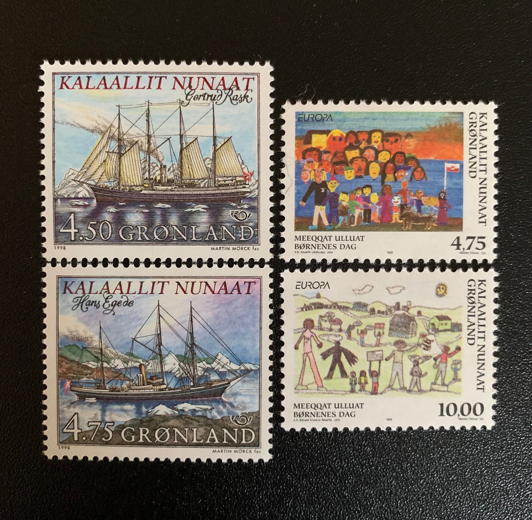 Greenland - Original Vintage Postage Stamps- 1998 - Shipping, Feasts & Festivals - for the collector, artist or crafter -journals, scrabooks
