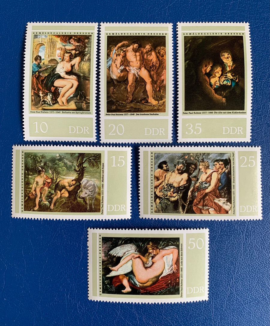 Germany (DDR) - Original Vintage Postage Stamps- 1977 - Rubens - for the collector, artist or crafter