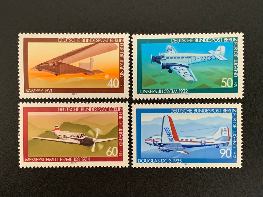 Germany (DDR) - Original Vintage Postage Stamps- 1979 Aviation - for the collector, artist or crafter