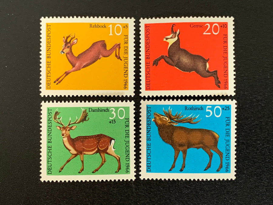 Germany (Berlin) - Original Vintage Postage Stamps- 1966 - Cervidae - for the collector, artist or crafter