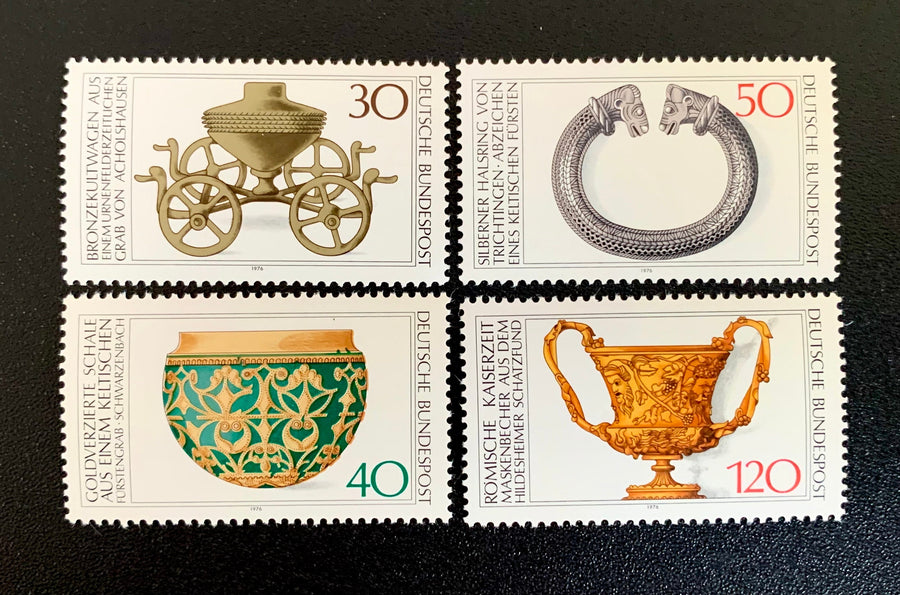 West Germany - Original Vintage Postage Stamps- 1976 - Archeological Heritage - for the collector, artist or crafter