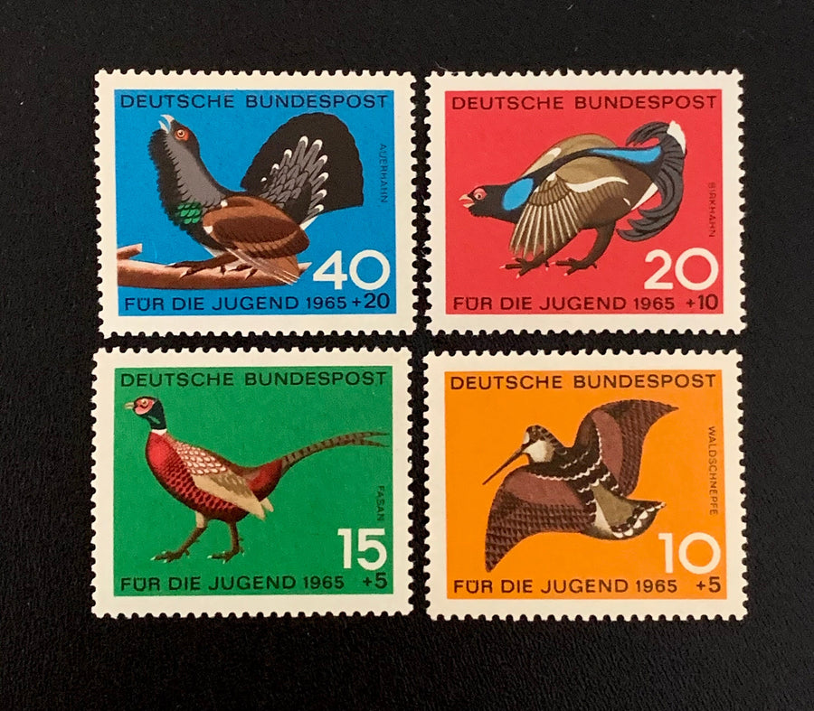 West Germany - Original Vintage Postage Stamps- 1965 - Birds - for the collector, artist or crafter