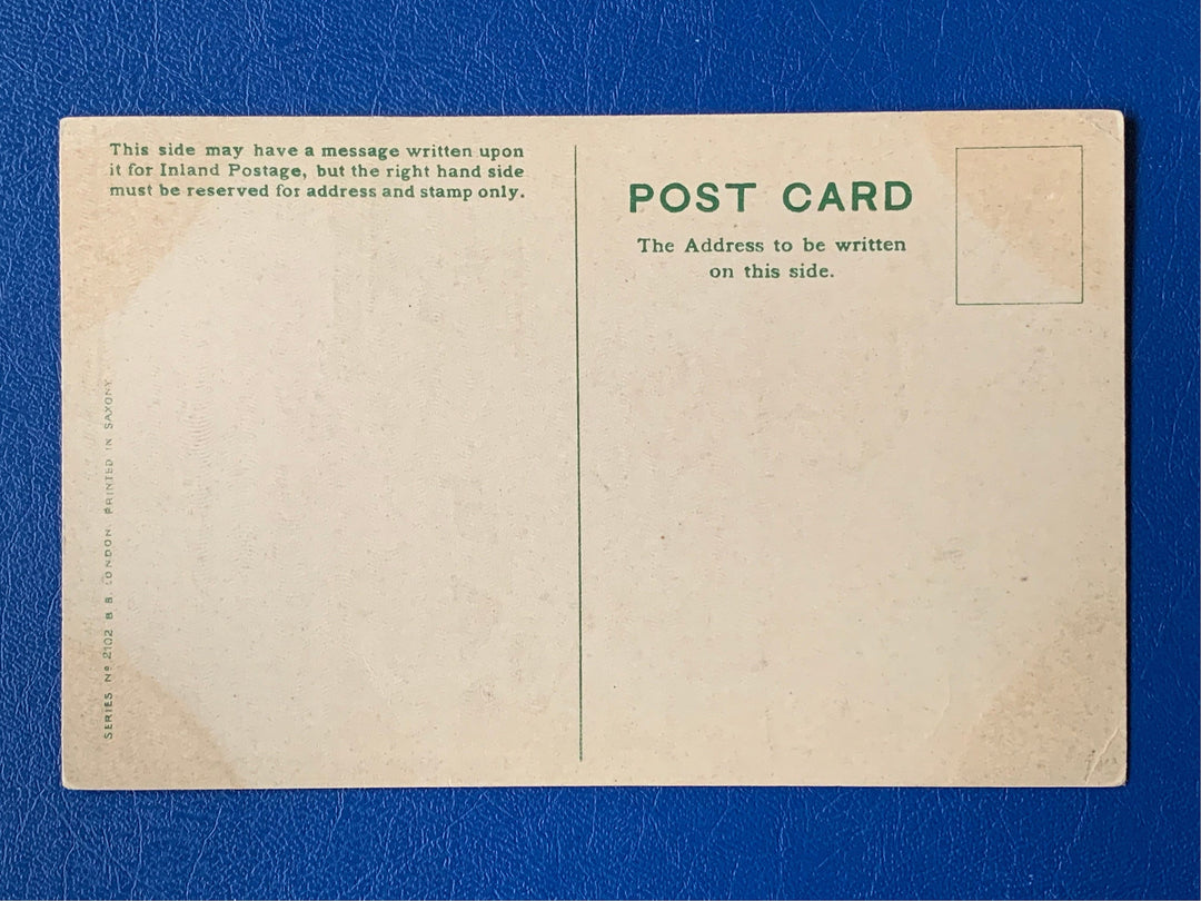 Vintage/Antique Greeting Postcard - Love/Friendship - unused - Textured silver