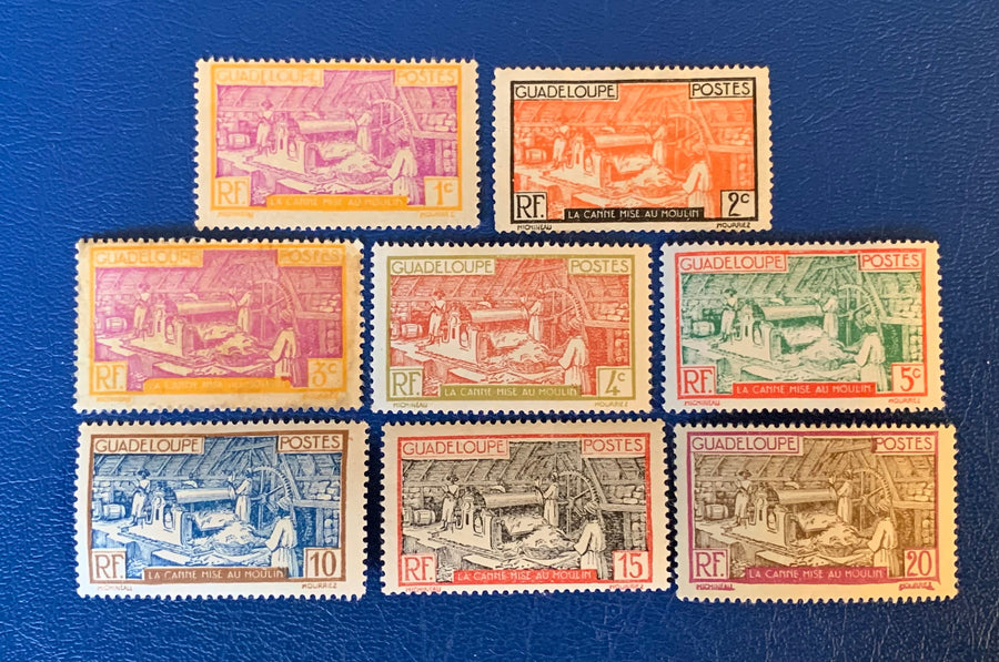 Guadeloupe - Original Vintage Postage Stamps- 1928 - Guadeloupe History - for the collector, artist or crafter