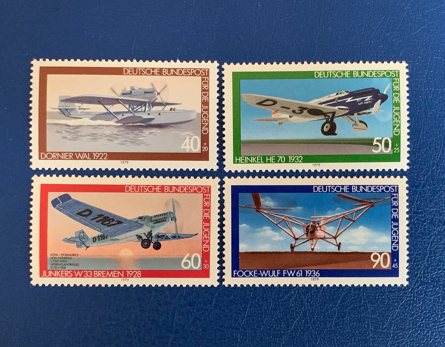 Germany (DDR) - Original Vintage Postage Stamps- 1979 Aviation - for the collector, artist or crafter