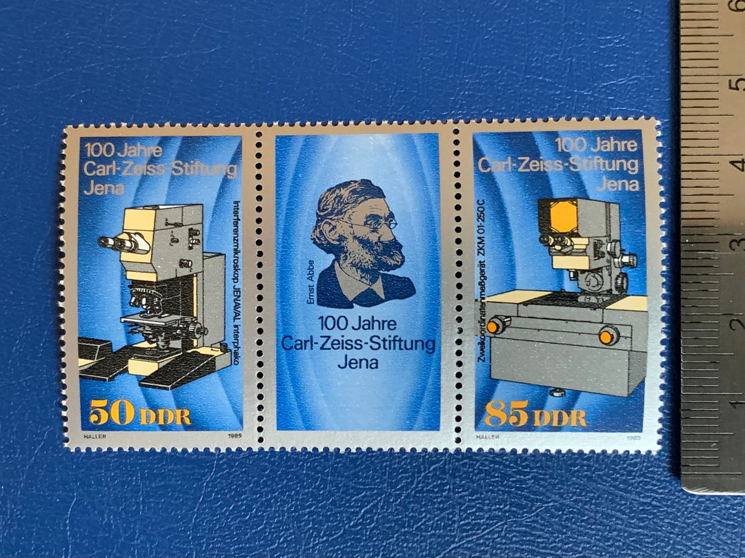 Germany (DDR) - Original Vintage Postage Stamps- 1989 Carl Zeiss Foundation - for the collector, artist or crafter