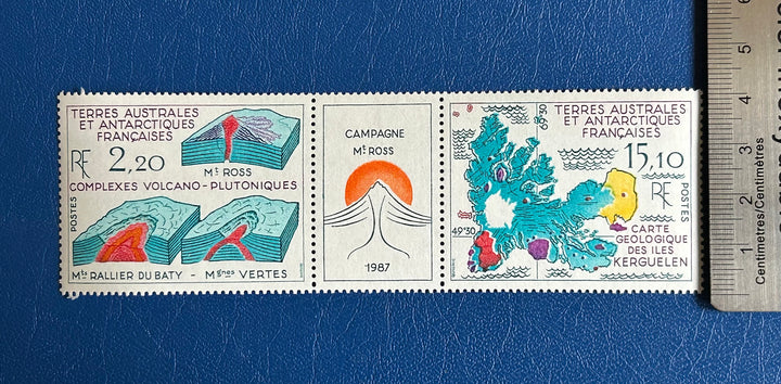 French Southern & Antarctic Territories - Original Vintage Postage Stamps- 1987 - Geology in Antarctica