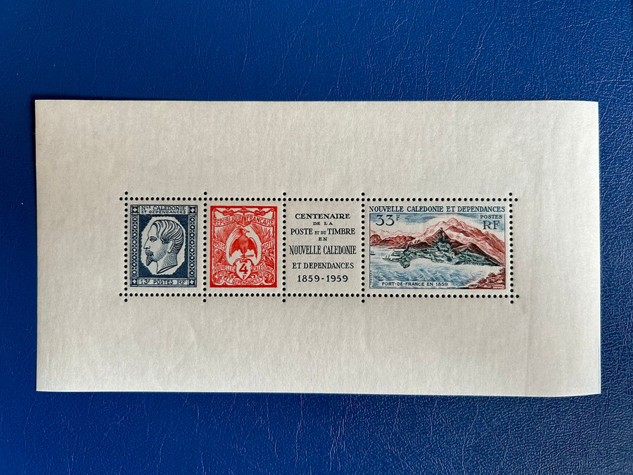 New Caledonia - Original Vintage Postage Stamps- 1966 - Postal Centenary - for the collector, artist or crafter