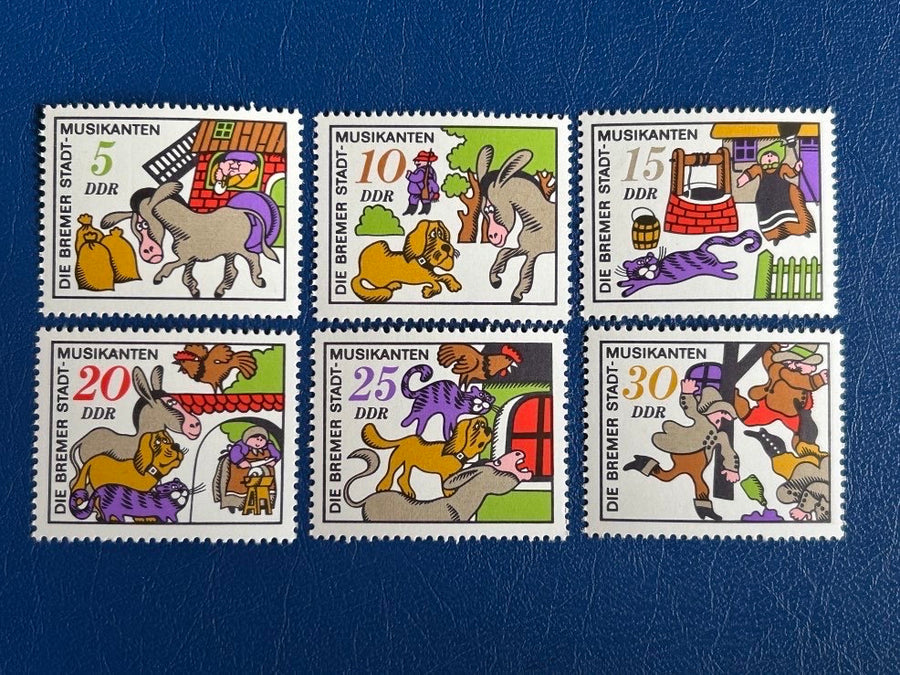 Germany DDR - Original Vintage Postage Stamps- 1971 Fairytales - for the collector, artist or crafter- scrapbooks, collage, decoupage