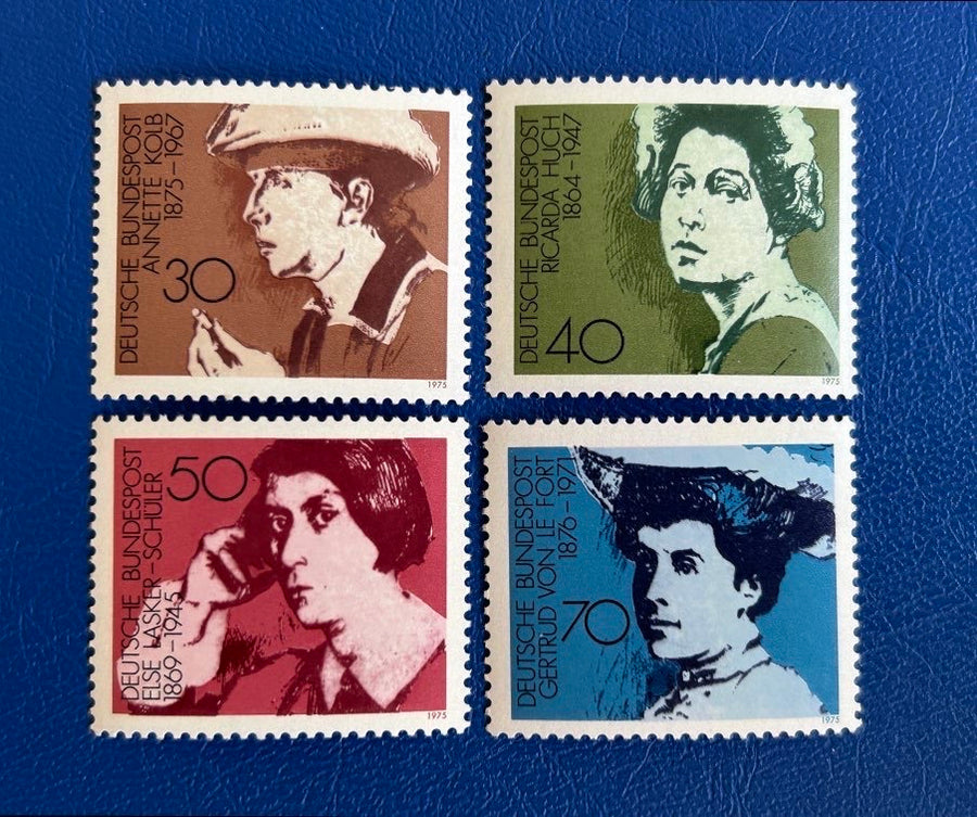 Germany - Original Vintage Postage Stamps- 1965 - Distingushed German Women: Writers - for the collector, artist or crafter