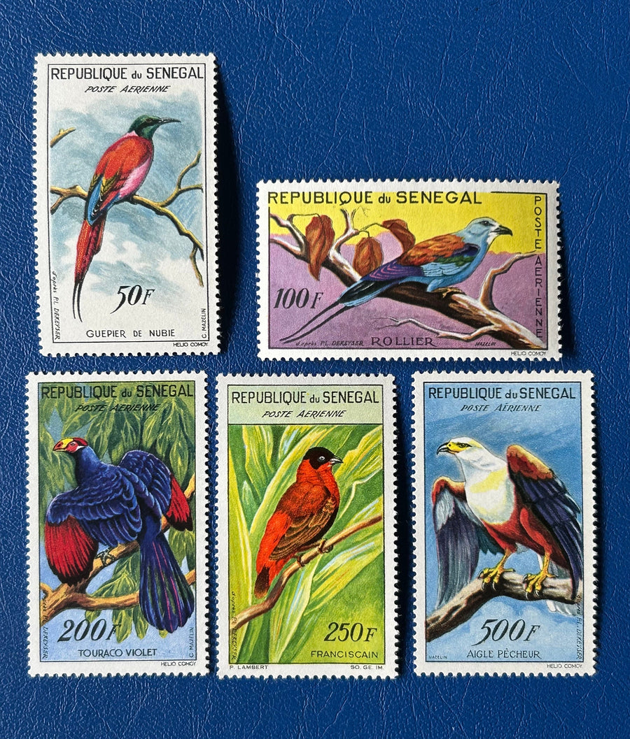 Senegal - Original Vintage Postage Stamps- 1960 - Birds - for the collector, artist or crafter