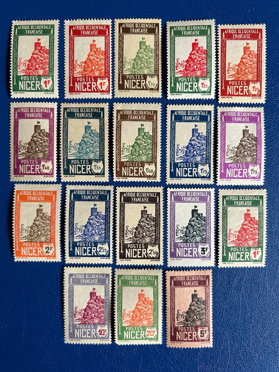 Niger - Original Vintage Postage Stamps- 1926 - Definitives: Fortress Zinder - for the collector, artist or crafter