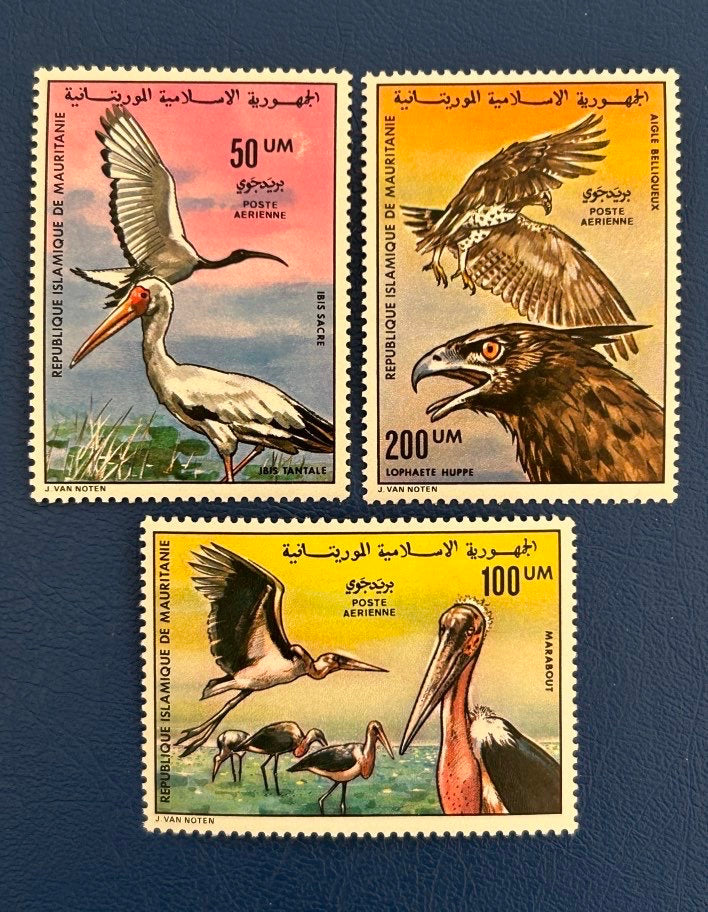 Mauritania - Original Vintage Postage Stamps- 1976 Birds - for the collector, artist or crafter