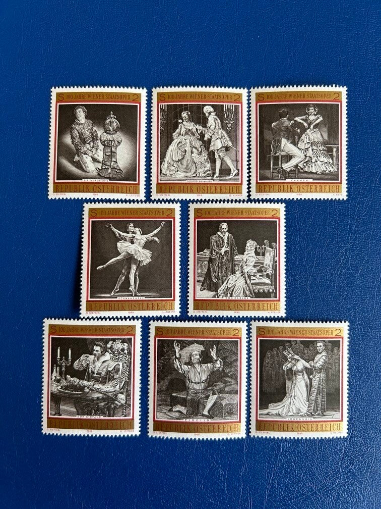 Germany (DDR) - Original Vintage Postage Stamps- 1969 - 100 Years Opera Vienna - for the collector, artist or crafter