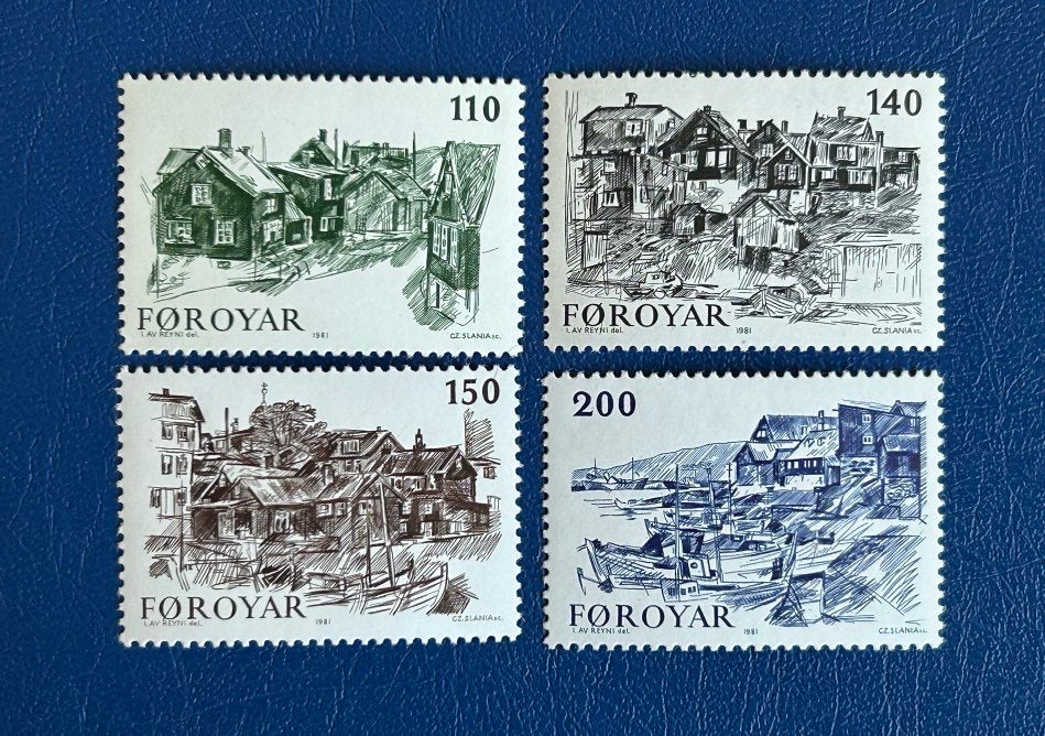 Faroe Islands- Original Vintage Postage Stamps- 1981 Torshavn - for the collector, artist or crafter