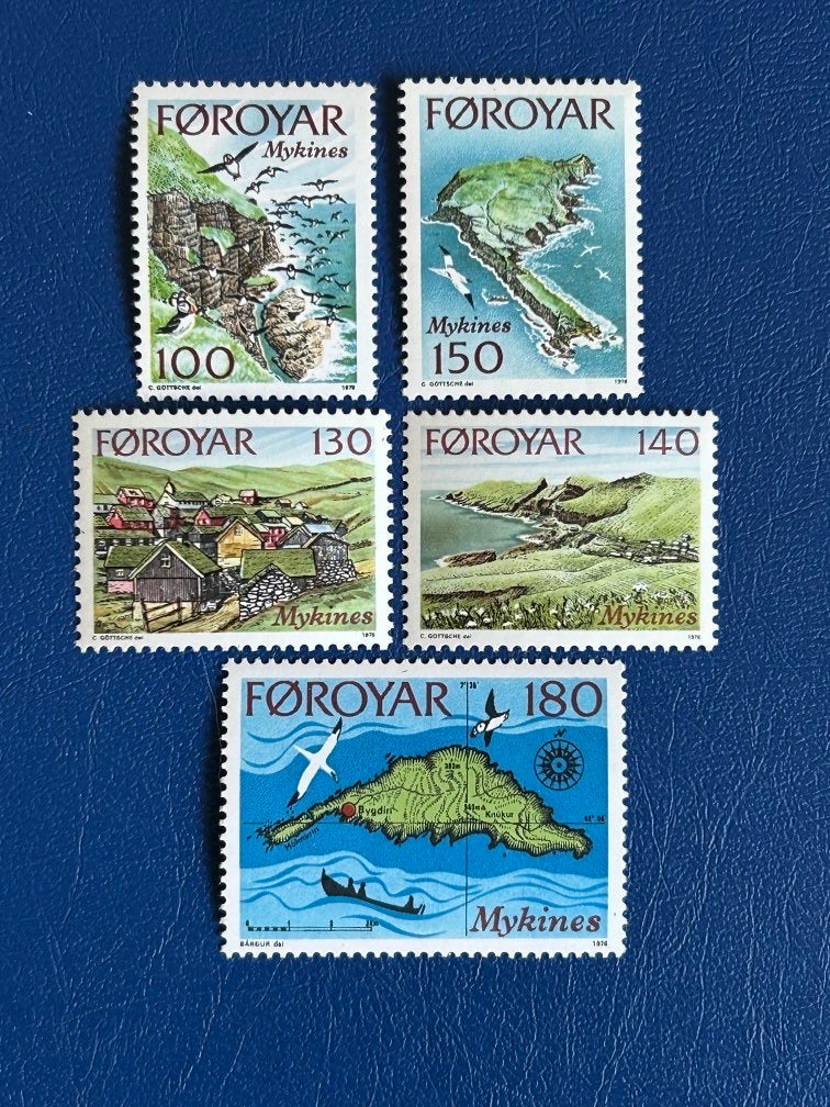 Faroe Islands- Original Vintage Postage Stamps- 1978 - Islands - for the collector, artist or crafter