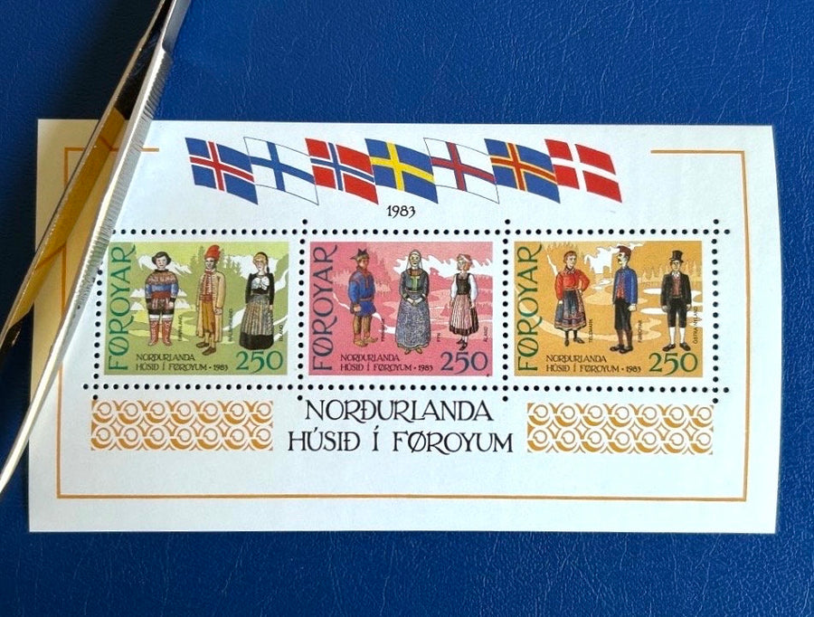 Faroe Islands- Original Vintage Postage Stamps- 1983 - Suits & Costumes - for the collector, artist or crafter