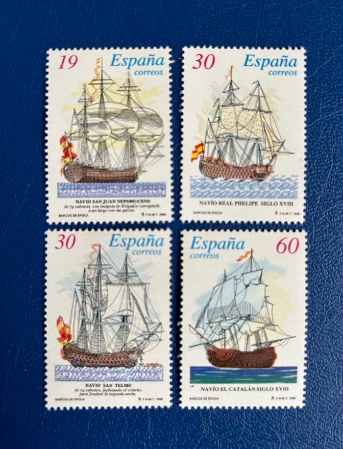 Spain - Original Vintage Postage Stamps- 1995/96 Ships - for the collector, artist or crafter