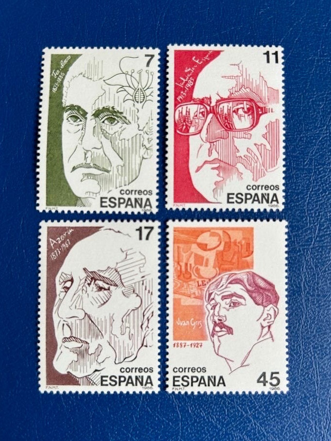 Spain - Original Vintage Postage Stamps- 1986 Important Persons - for the collector, artist or crafter